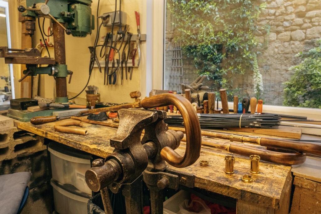 French umbrella workshop